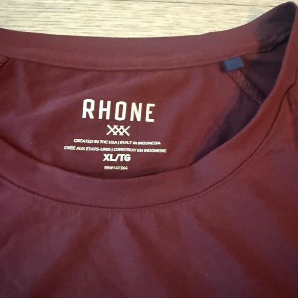 Mens Rhone Reign long sleeve performance shirt | Size XL, Red - Picture 2 of 4